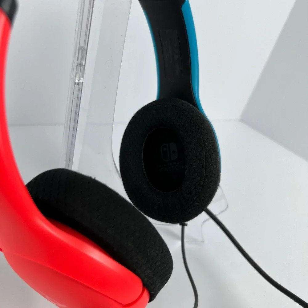 PDP LVL40 Blue Red Over the Ear Wired Gaming Headset for Nintendo Switch 3.5mm